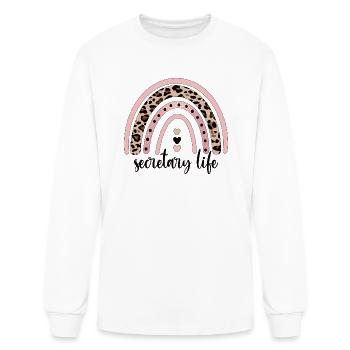 Funny Office Secretary Gifts Secretary Life - Men's Long Sleeve T-Shirt - white - Front