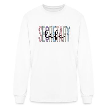 Office Secretary Life Secretary Appreciation Gifts - Men's Long Sleeve T-Shirt - white - Front