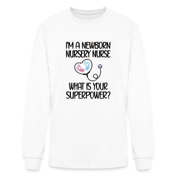 Newborn Nursery Nurse Newborn Nursery Nursing Gift - Men's Long Sleeve T-Shirt - white - Front