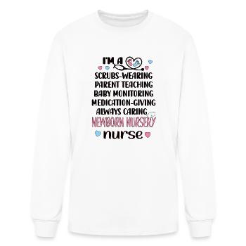 Newborn Nursery Nurse Newborn Nursery Nursing Gift - Men's Long Sleeve T-Shirt - white - Front