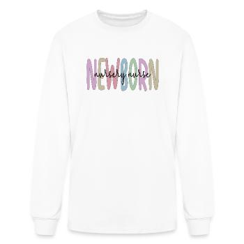 Newborn Nursery Nursing Best Newborn Nursery Nurse - Men's Long Sleeve T-Shirt - white - Front