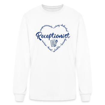Receptionist, secretary, school secretary - Men's Long Sleeve T-Shirt - white - Front