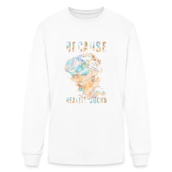 VR Gamer Réalité Virtuelle - T-shirt à manches longues Homme - blanc - Devant