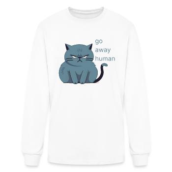 Go Away Human - Men's Long Sleeve T-Shirt - white - Front