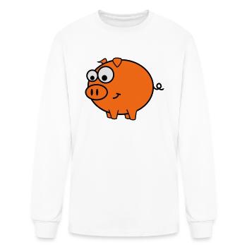 Pig - Men's Long Sleeve T-Shirt - white - Front