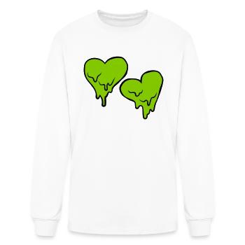 2 slimy hearts - Men's Long Sleeve T-Shirt - white - Front