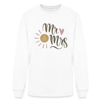 Mr and Mrs - Men's Long Sleeve T-Shirt - white - Front