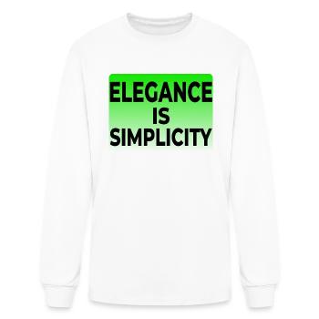 ELEGANCE IS SIMPLICITY T-SHIRT - Men's Long Sleeve T-Shirt - white - Front