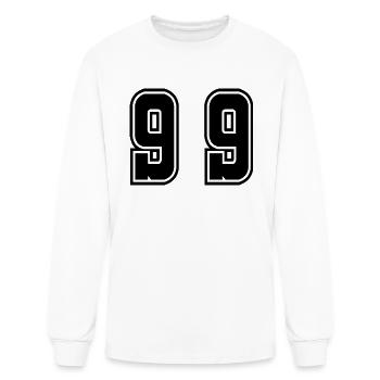 Number 99 - Men's Long Sleeve T-Shirt - white - Front