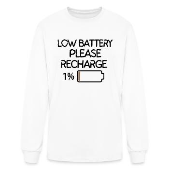 Low Battery Please Recharge - Men's Long Sleeve T-Shirt - white - Front