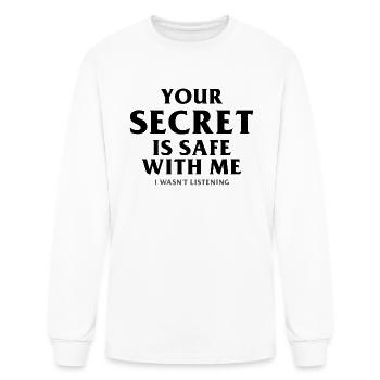 Secret Is Safe With Me - Men's Long Sleeve T-Shirt - white - Front