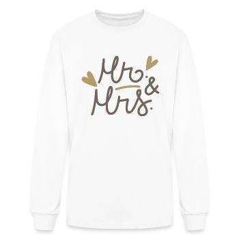 Mr and Mrs - Men's Long Sleeve T-Shirt - white - Front