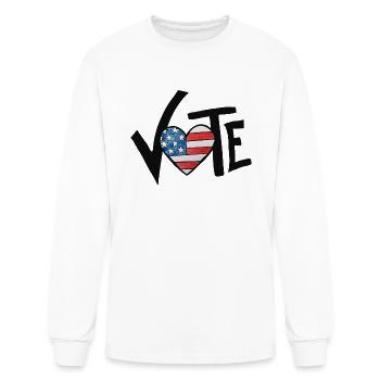 Vote - Men's Long Sleeve T-Shirt - white - Front