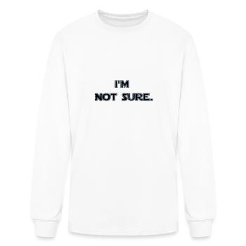 I'm not sure - Men's Long Sleeve T-Shirt - white - Front