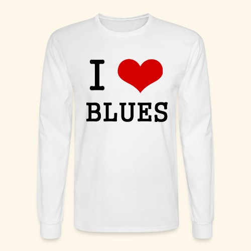I Heart Blues - Men's Long Sleeve T-Shirt