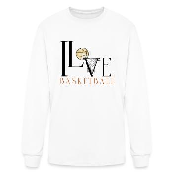 I Love Basketball - Elegant Design - Men's Long Sleeve T-Shirt - white - Front