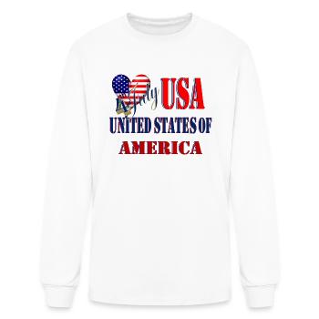 États-Unis États-Unis - T-shirt à manches longues Homme - blanc - Devant