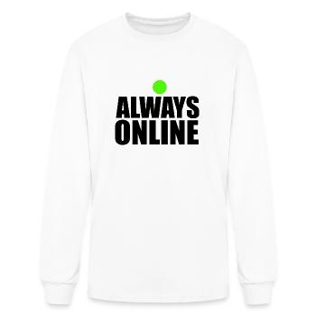 always online, always social - Men's Long Sleeve T-Shirt - white - Front
