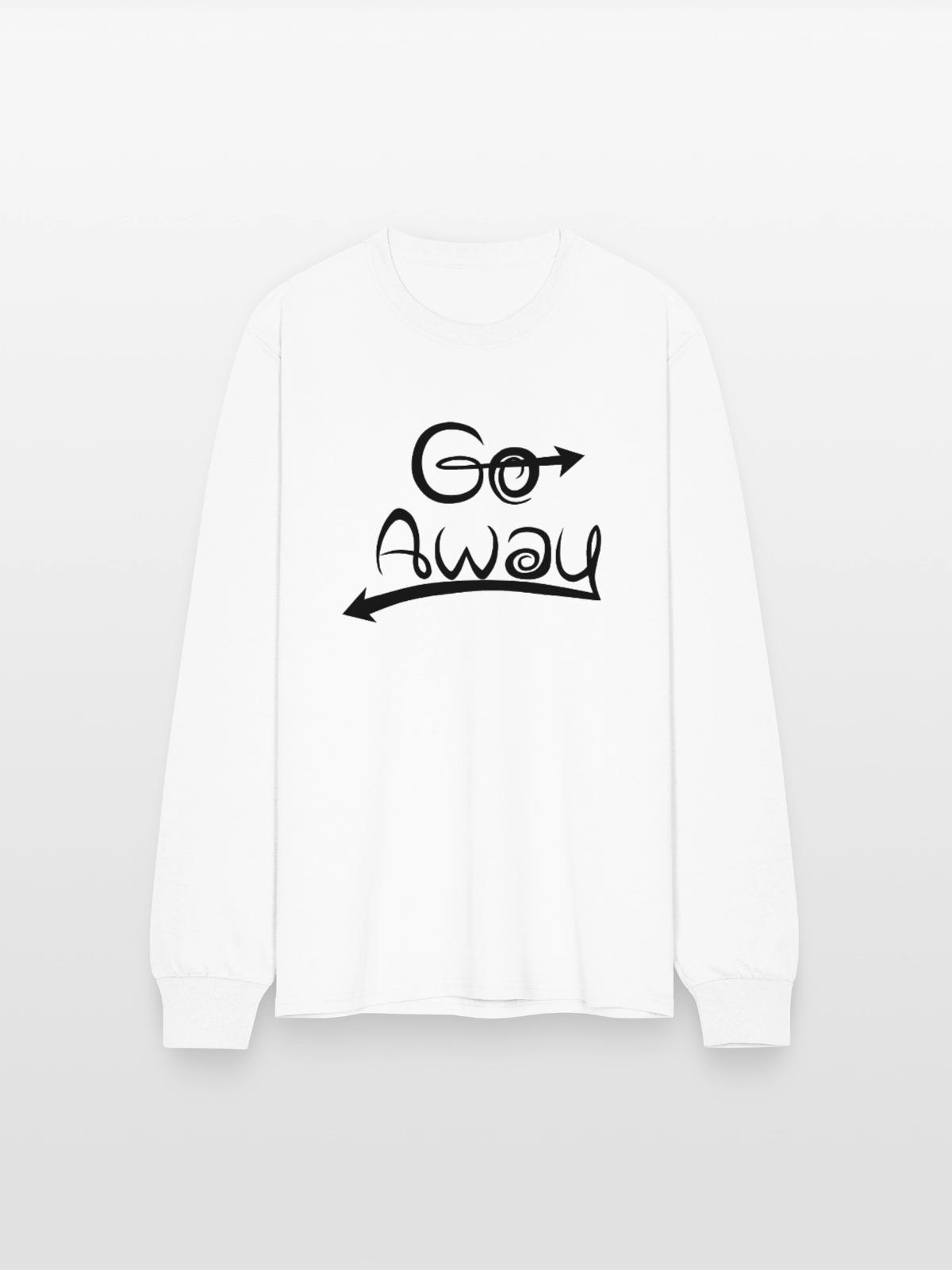 Go Away - Men's Long Sleeve T-Shirt - white - Front