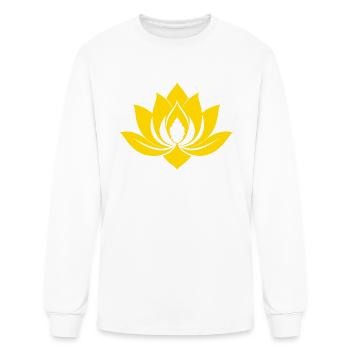 Lotus jaune - T-shirt à manches longues Homme - blanc - Devant