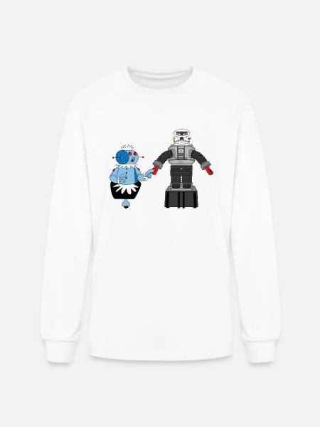 Rosie and Lost in Space Robot - Men's Long Sleeve T-Shirt - white