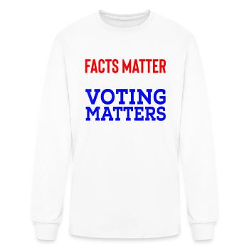 Facts Matter Science Matters - Men's Long Sleeve T-Shirt - white - Front