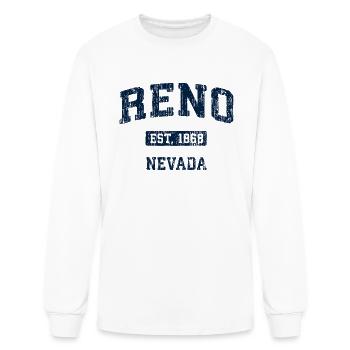 Reno Nevada Nv Vintage Athletic Sports Design - Men's Long Sleeve T-Shirt - white - Front