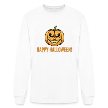 happy Halloween, jack o lantern - Men's Long Sleeve T-Shirt - white - Front