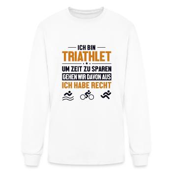 Triathlet hat immer Recht Triathlete Training - Men's Long Sleeve T-Shirt - white - Front