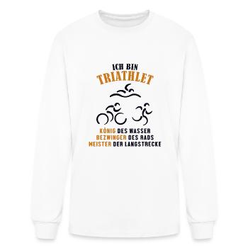 Triathlet König Bezwinger Meister Triathlete Bike - Men's Long Sleeve T-Shirt - white - Front