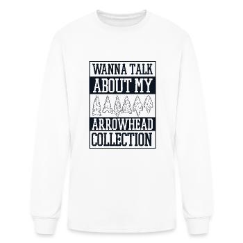 Wanna Talk About My Arrowhead Collection Flint - Men's Long Sleeve T-Shirt - white - Front