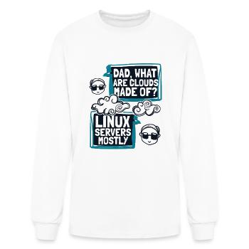 Dad What Are Clouds Made Of Full Stack Software - Men's Long Sleeve T-Shirt - white - Front