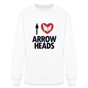 I love Arrowheads Flint Artifact Rocks Arrowhead - Men's Long Sleeve T-Shirt - white - Front