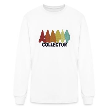 Collector Rocks Flint Artifact Hunter Arrowhead - Men's Long Sleeve T-Shirt - white - Front