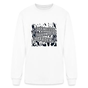 Shameless Arrowhead Hoarder Flint Rocks Arrowhead - Men's Long Sleeve T-Shirt - white - Front