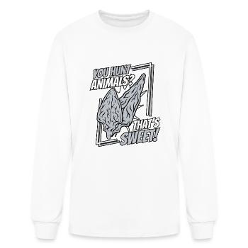 You Hunt Animals That's Sweet Flint Arrowhead - Men's Long Sleeve T-Shirt - white - Front