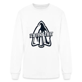 I'd Find That Artifact Rocks Flint Arrowhead - Men's Long Sleeve T-Shirt - white - Front
