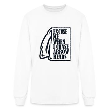 Excuse Me When I Chase Arrowheads Flint Arrowhead - Men's Long Sleeve T-Shirt - white - Front