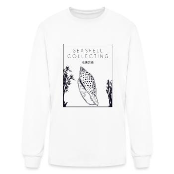 Coquillage Collecte Chinois Hanzi Coquillage Coquillage - T-shirt à manches longues Homme - blanc - Devant