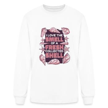 Odeur d’un coquillage fraîchement collecté Coquillage Coquillage - T-shirt à manches longues Homme - blanc - Devant