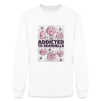 Accro aux coquillages Bivalvia Coquillage Coquillage - T-shirt à manches longues Homme - blanc - Devant