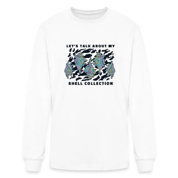 Parlons de ma collection de coquillages coquillages - T-shirt à manches longues Homme - blanc - Devant