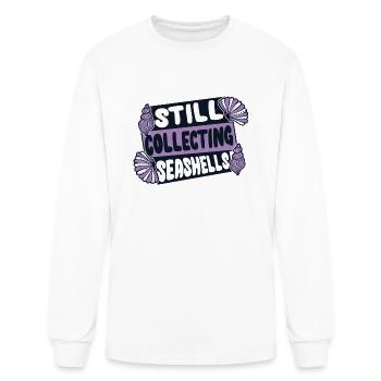Toujours en train de collecter des coquillages Chasseur de coquillages Coquillages - T-shirt à manches longues Homme - blanc - Devant