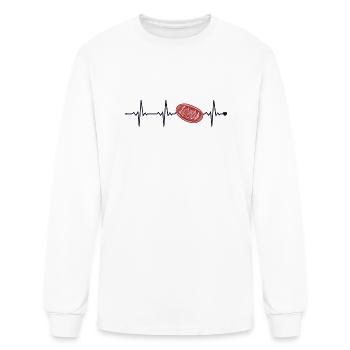 Bread Baking Heartbeat Bread Maker Bread Dough - Men's Long Sleeve T-Shirt - white - Front