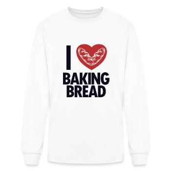 I love Baking Bread Bread Maker Bread Dough Bread - Men's Long Sleeve T-Shirt - white - Front