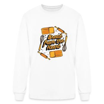 Bread From The Heart Bread Dough Bread Maker - Men's Long Sleeve T-Shirt - white - Front
