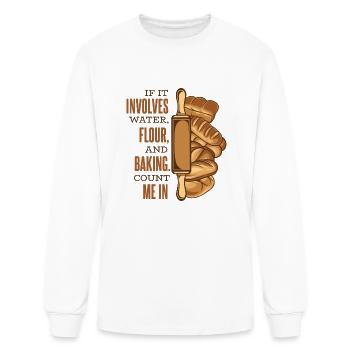 Count Me In Bread Dough Bread Maker Bread Queen - Men's Long Sleeve T-Shirt - white - Front