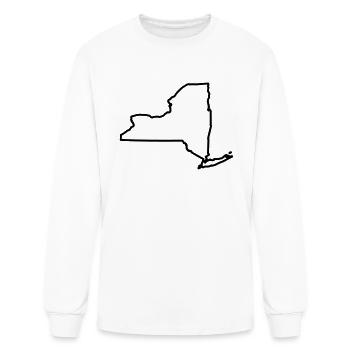 New York Outline - Men's Long Sleeve T-Shirt - white - Front