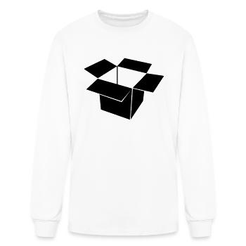 box open - Men's Long Sleeve T-Shirt - white - Front