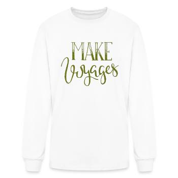 MAKE VOYAGES - Men's Long Sleeve T-Shirt - white - Front